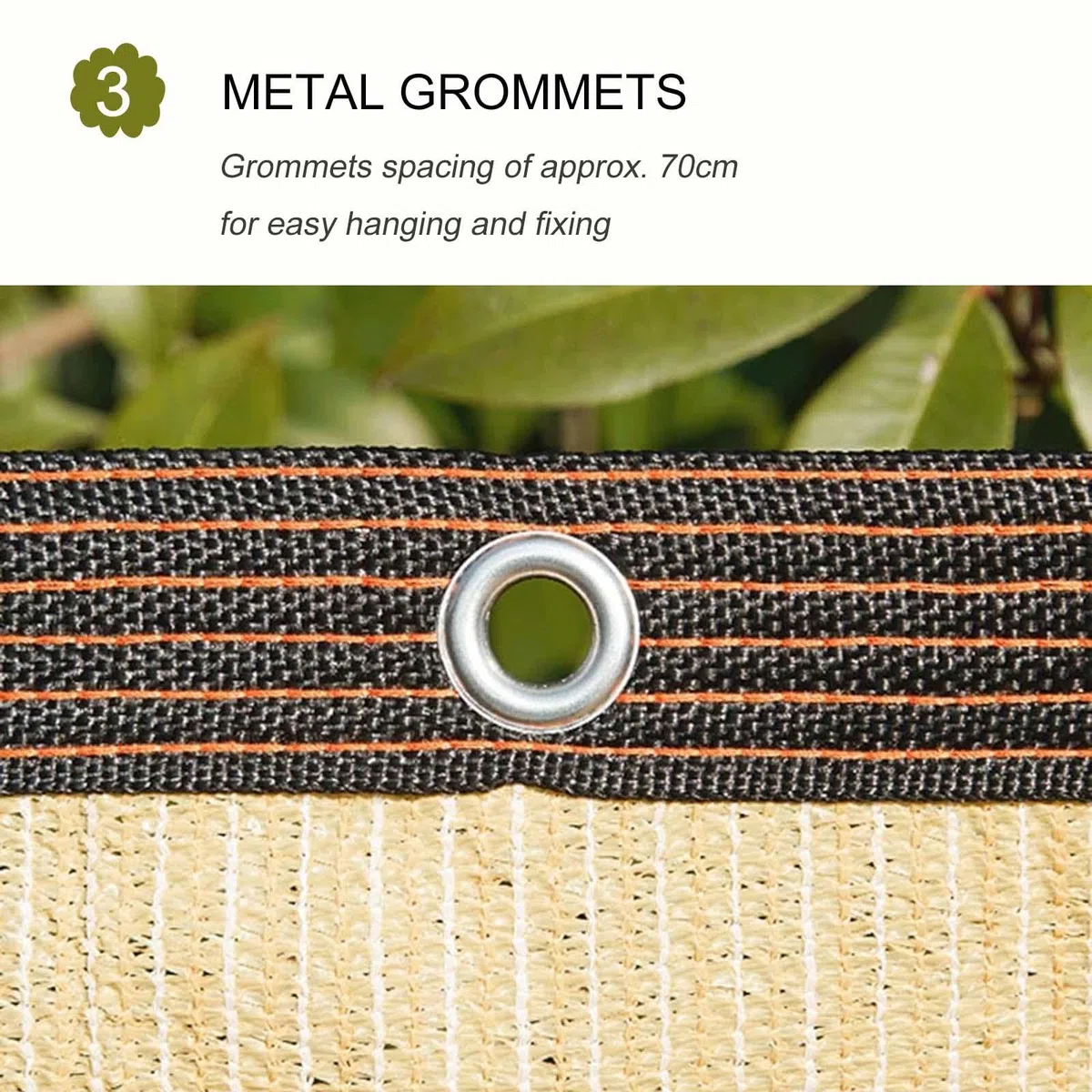 Filet de protection solaire pour plantes - 2 x 4 m, 3 x 3 m, 3 x 4 m, 4 x 4 m, 4 x 5 m, 4 x 6 m, 5 x 5 m - Bâche en maille respirante avec œillets, parfaite pour serre, voile d'ombrage et protection
