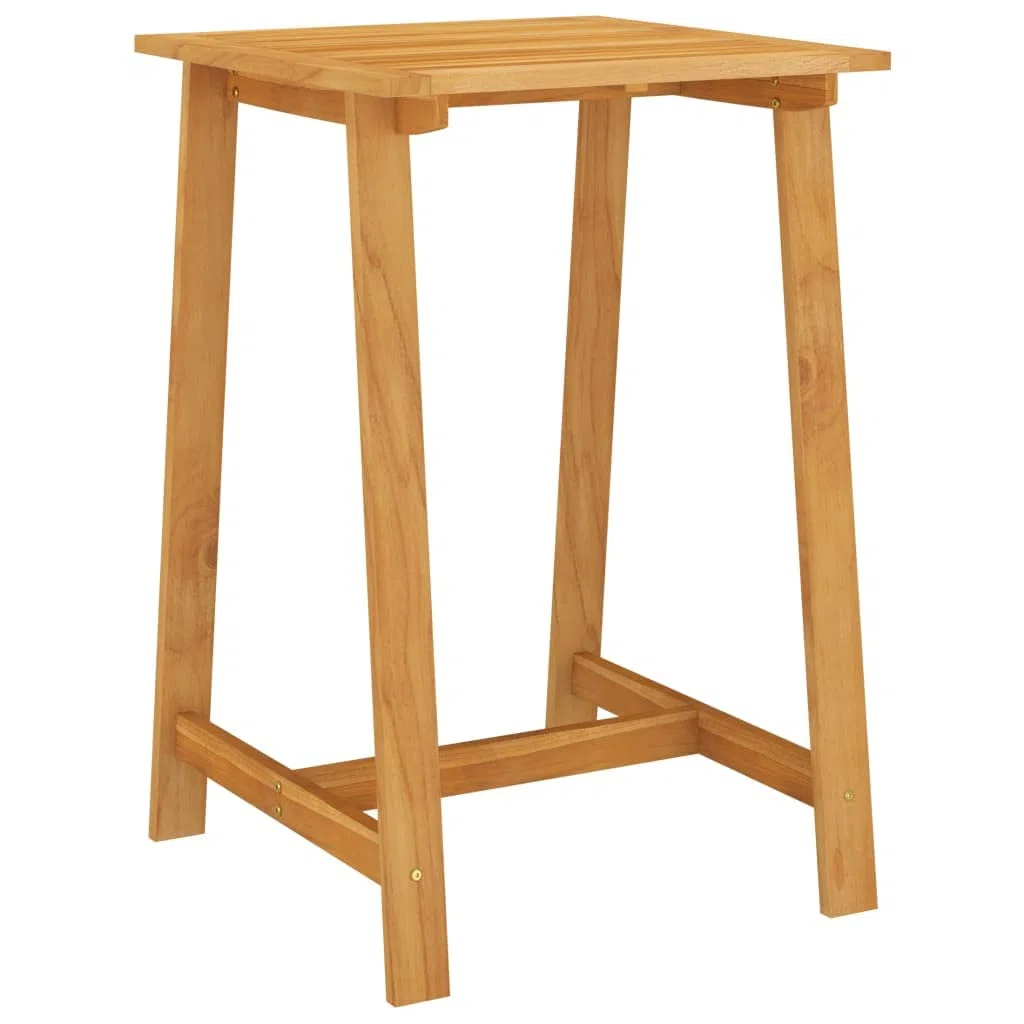 Table haute de jardin en bois d'acacia massif 70 x 70 x 104 cm