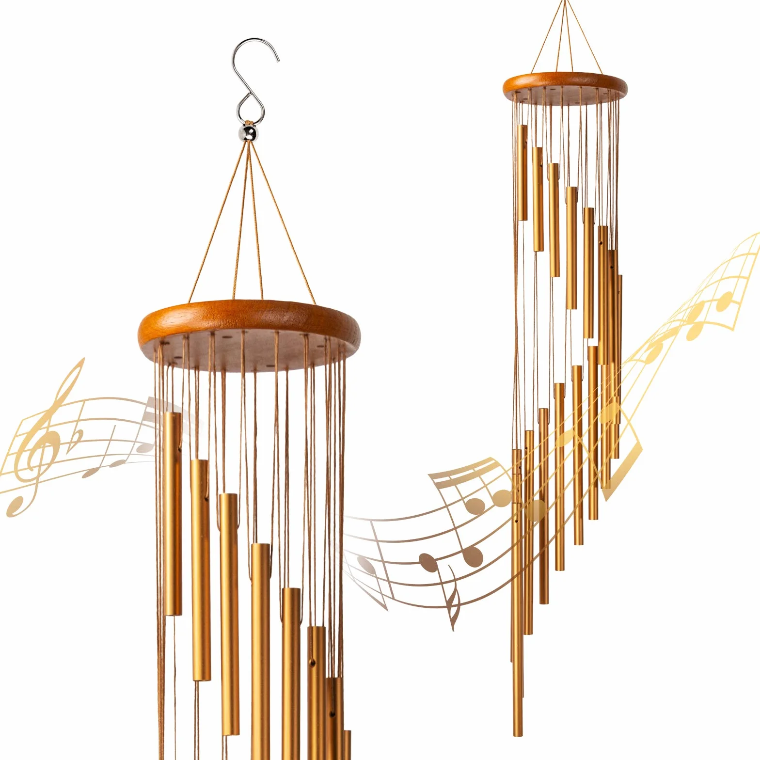 Carillon à Vent Extérieur, 90cm Carillon Éolien avec 18 Tube en Alliage D'aluminium,36" Carillon de Vent Carillon Mobile à Vent Exterieur Eolienne Décoration Jardin Maison Porche Patio Cour Balcon