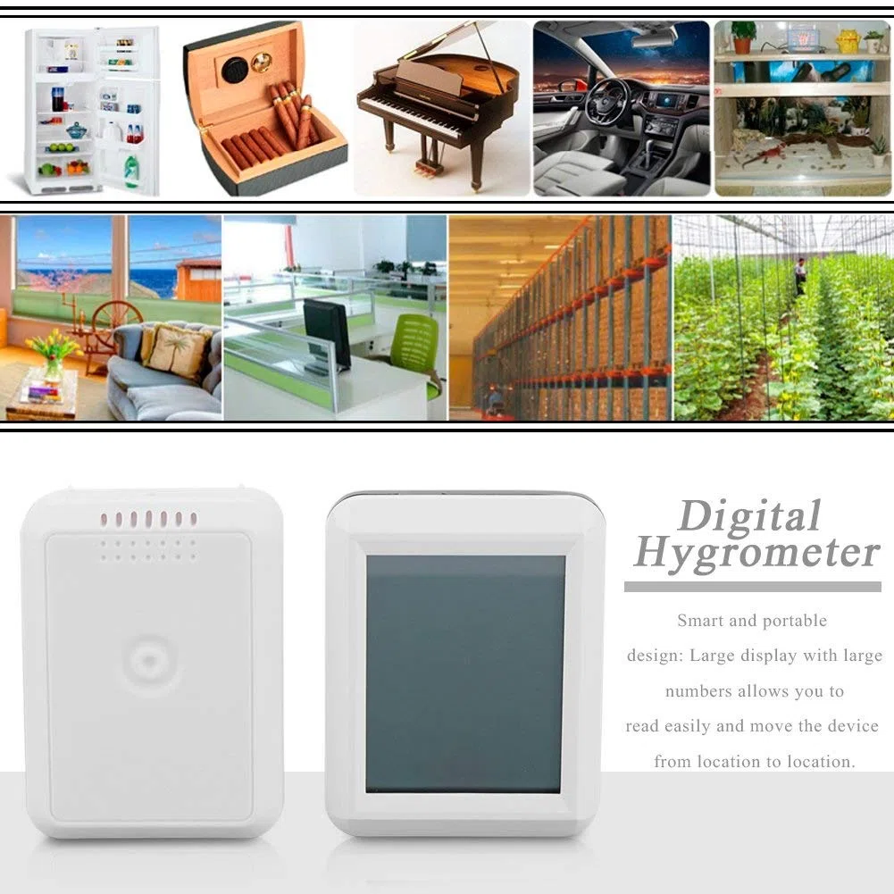 Hygromètre hygromètre indicateur numérique d'intérieur Thermomètre d'intérieur Moniteur de température et d'humidité avec rétroéclairage tactile