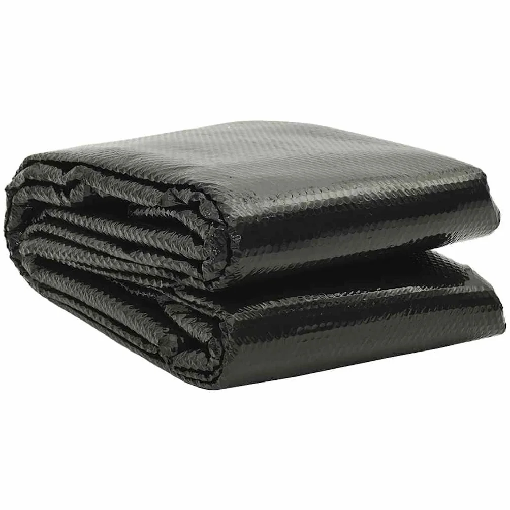 Bâche de piscine noire - 975 x 488 cm - En polyéthylène - Pour l'été et l'hiver - Avec protection contre l'évaporation et le chauffage de l'eau
