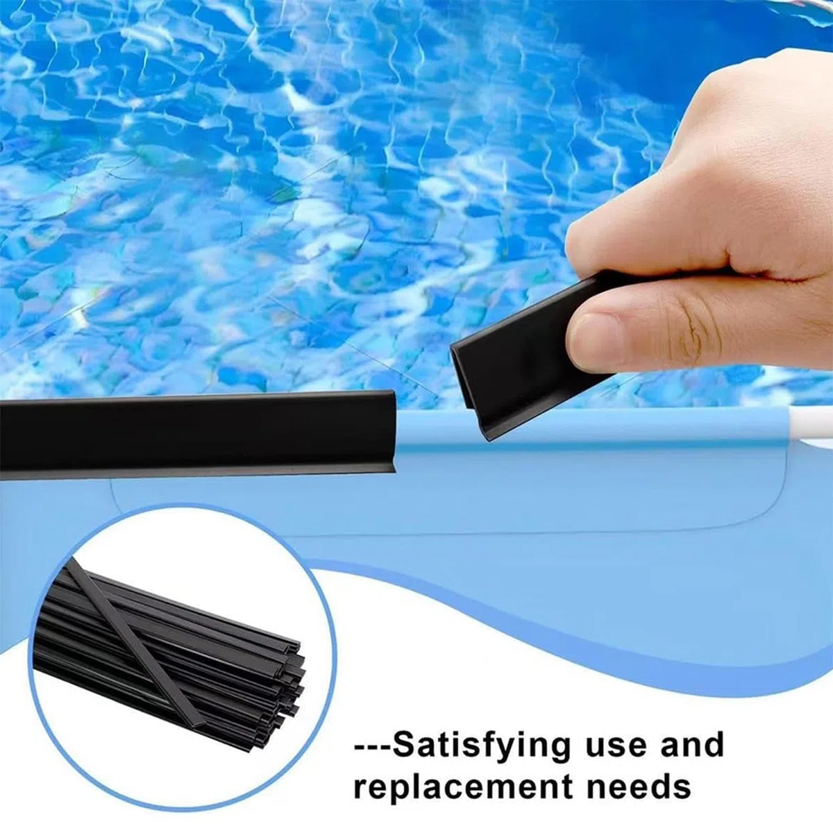 Clips de Fixation pour Liner de Piscine, Bandes de Verrouillage de Rechange à Verrouillage Ferme, Adaptés Aux Piscines Résidentielles, 45 Pièces