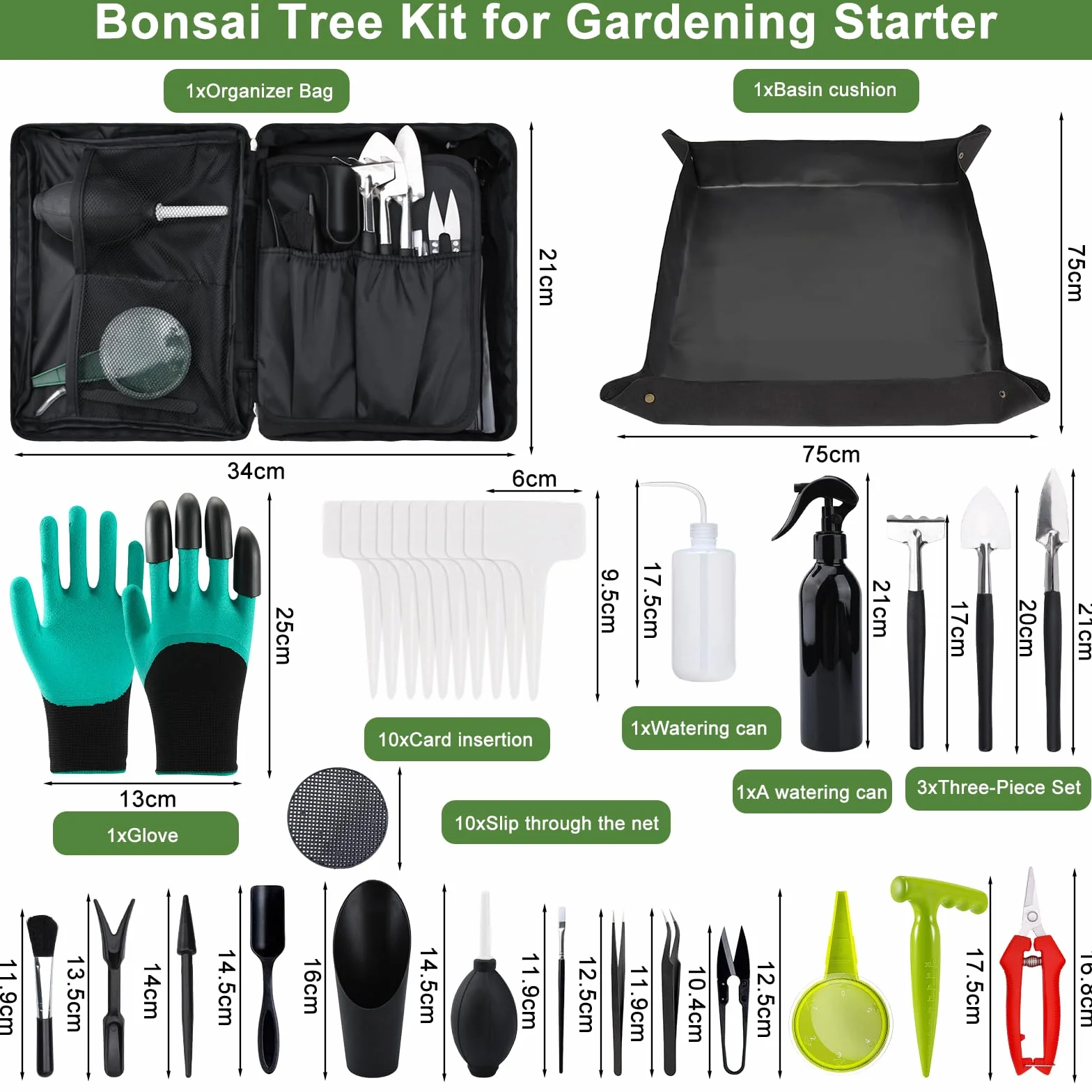 JOYBOY Kit D'outils de Jardin,Tapis de Jardinage Imperméable,Succulentes Imperméable Tapis,Ensemble D'outils de Jardinage,Kit d'outils pour Bonsai,Mini Outils de Jardinage pour Les Plantes d'intérieur
