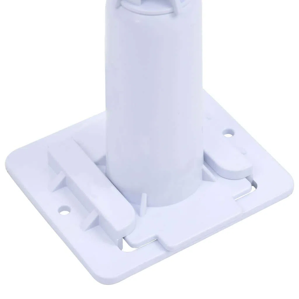 Enrouleur pour bâche de piscine, base en plastique avec tube en aluminium, tube télescopique de 1,37 à 6,15 m, 2 manivelles de roue, 8 cordons, convient pour piscine, jacuzzi, jardin, terrasse