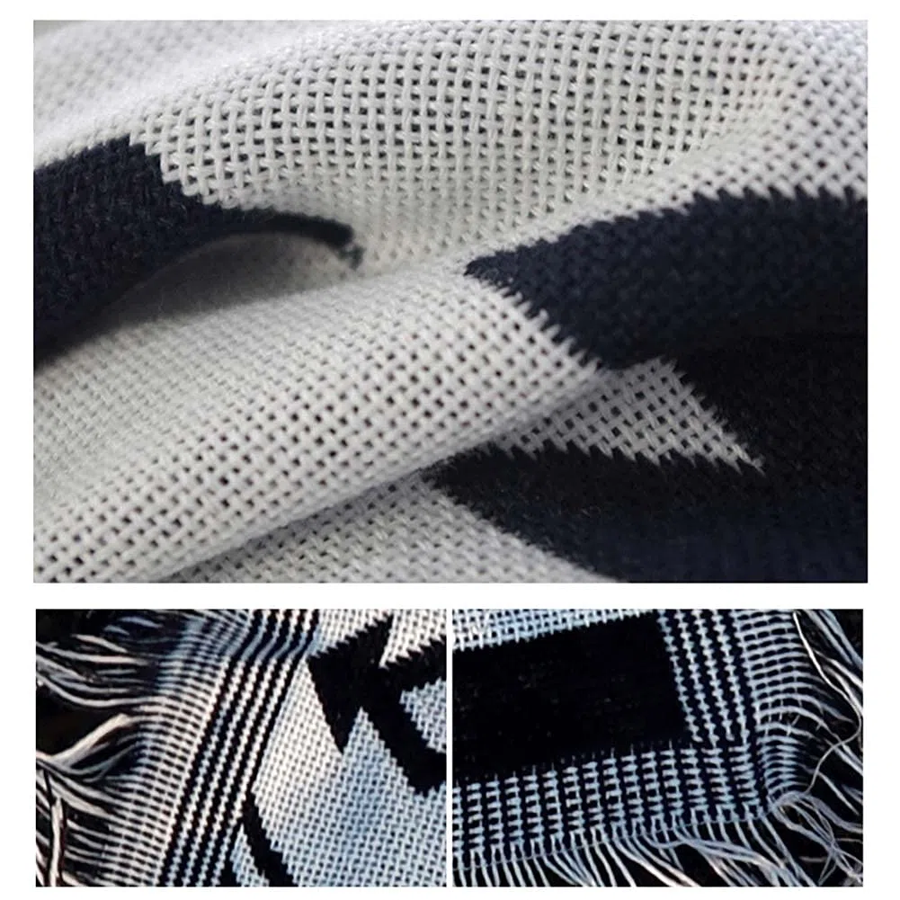Couverture de pique-nique en coton - Jacquard double face avec pompons, tapis en PVC imperméable et résistant au sable, portable et pliable, pour camping, voyage, randonnée (180 x 230 cm)