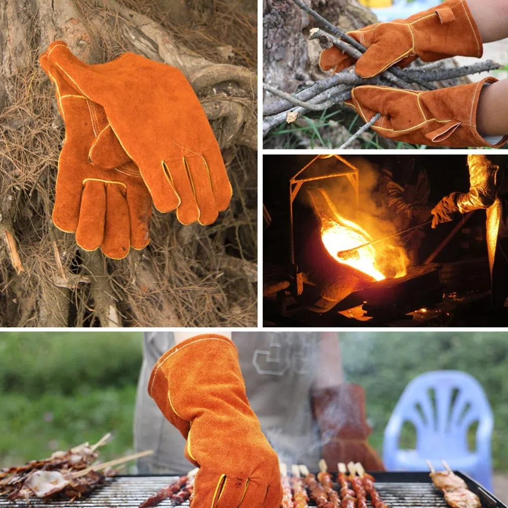 Gants de Barbecue Four résistant à la Chaleur Cuisine Cuisson Cuisson Gants de soudage Camping Grill Outils