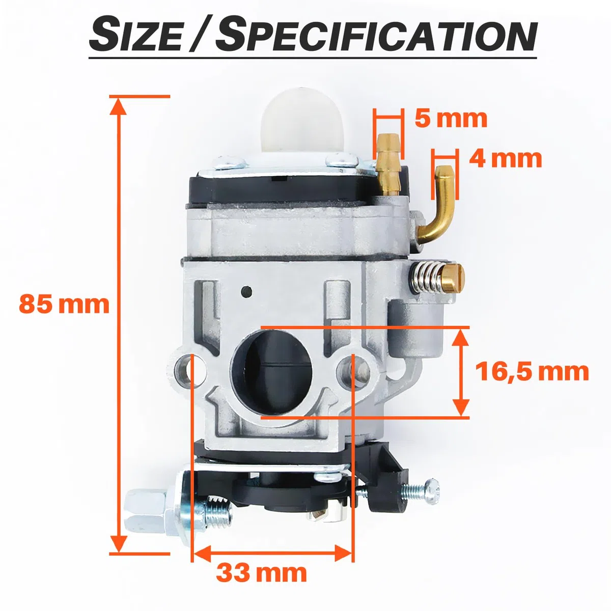 Carburateur pour 52cc 49cc 43cc Débroussailleuse, JRISBO Carburateur de Moteur de Débroussailleuse pour BU-KO 52 CC Accessoires Carbu Kit avec Joint, Bougie, Filtre à Essence