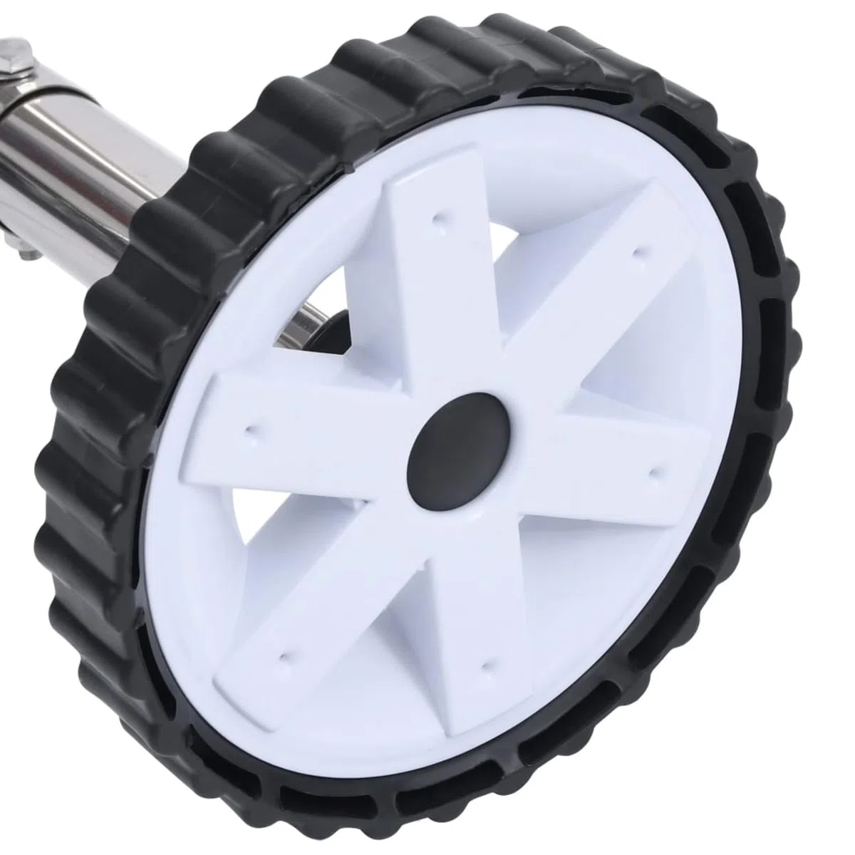 LAPOOH Enrouleur de bâche de Piscine avec Base en Acier Inoxydable,Oeillets pour Baches,Bache Jardin