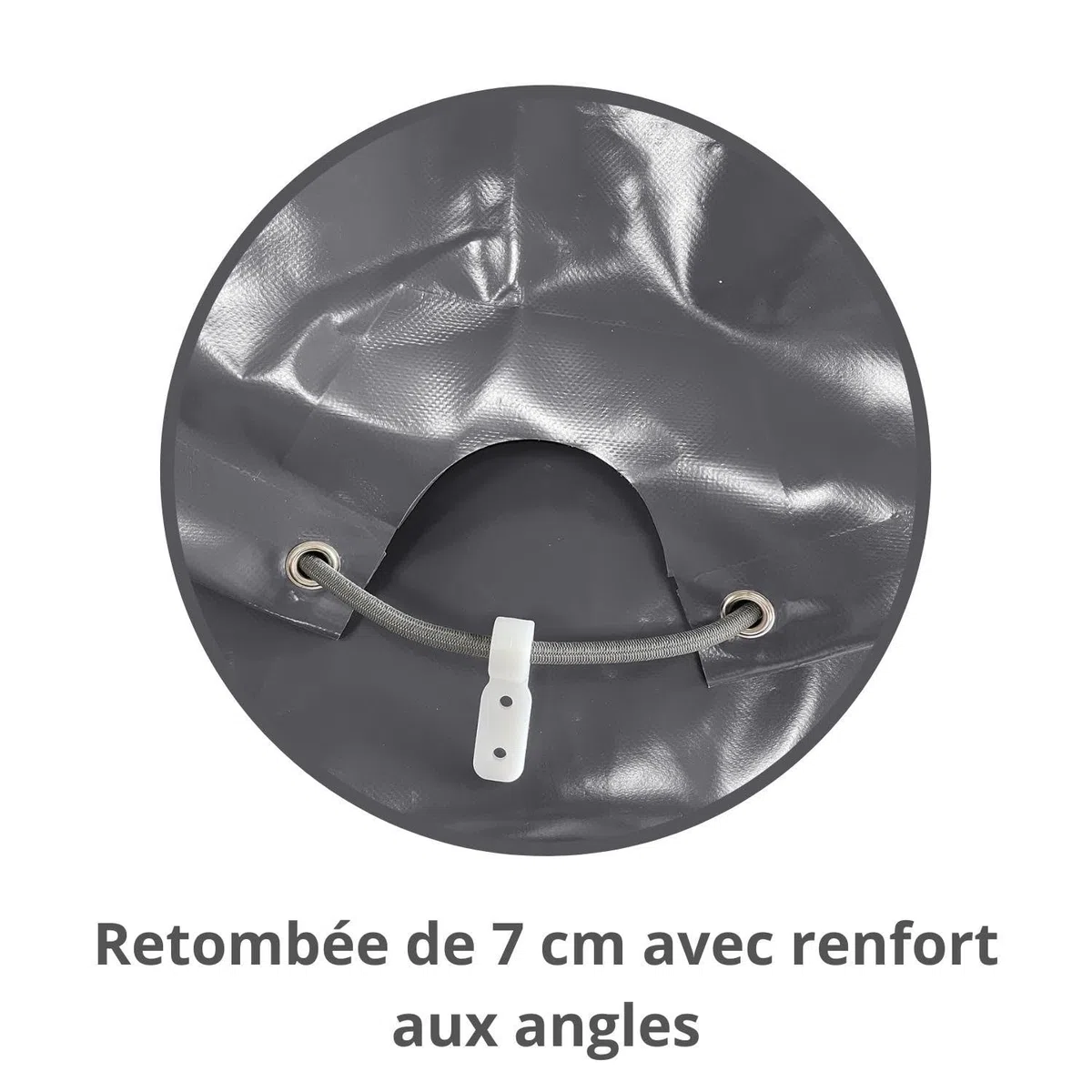 Bâche hivernage Piscine Hors Sol PROCOPI BWT myPool Pool'n Box Junior 374 x 237 cm - Toile PVC 640 g/m² Gris foncé - Couverture Hiver