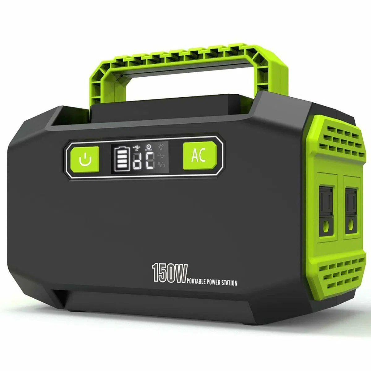 TIM-LI Centrale Électrique Portable 150W, Générateurs 45000Mah, Alimentation par Batterie Au Lithium avec Prise Secteur, Ports CC, Ports USB, Moniteur LED, pour Urgence À L'extérieur