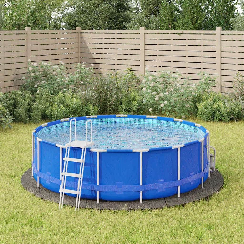 Bâche de sol de piscine - Gris clair - Diamètre : 366 cm - En polyester géotextile - Bâche de protection pour piscine ronde