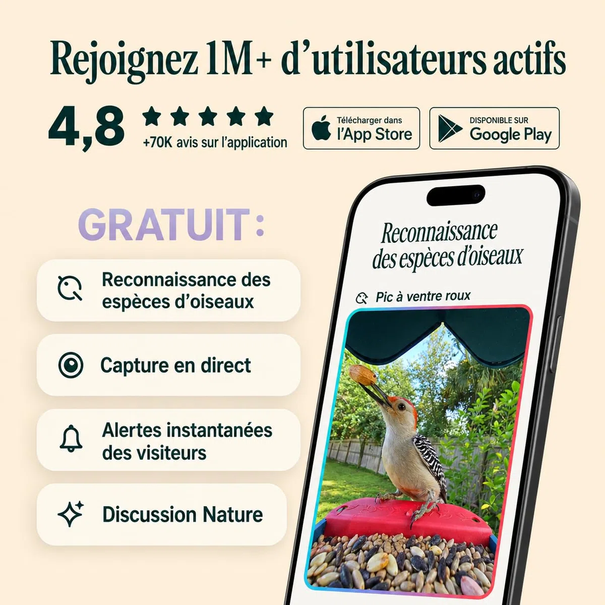 Birdbuddy Pro Mangeoire à Oiseaux Intelligente Solaire avec caméra, Identification des espèces à l’IA, Photos 5 MP, caméra vidéo 2K Ultra en Direct, vidéo au ralenti, Mise au Point de 6,6 cm, Bleu