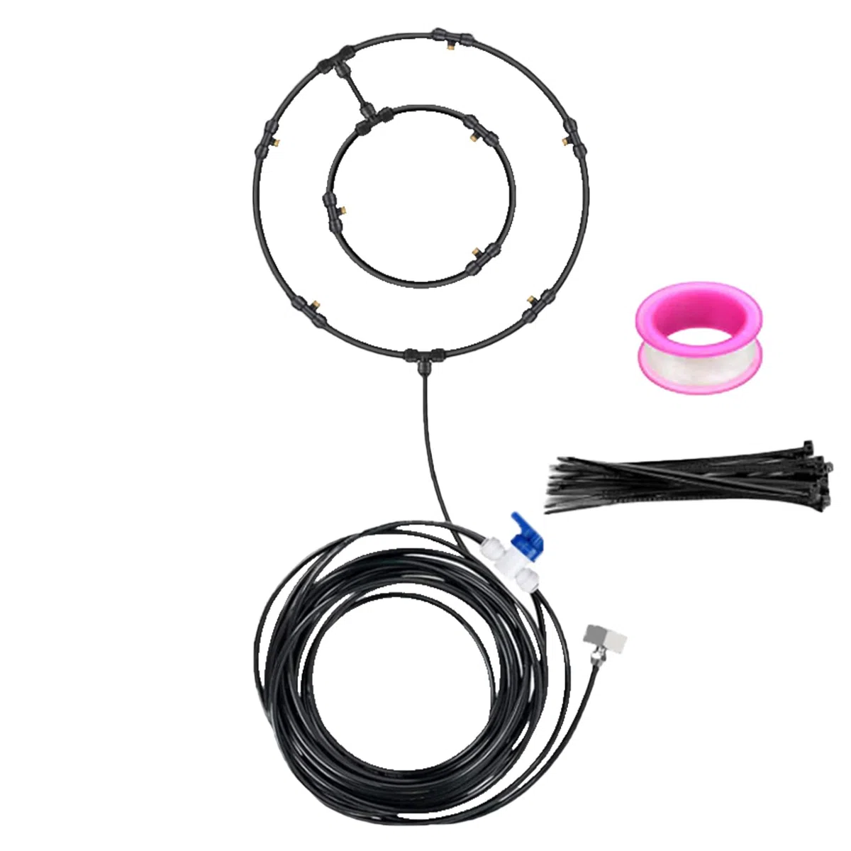 Kit De Brumisation De Ventilateur Brumisateurs De Terrasse Pour Rafraîchir L'extérieur Kit De Brumisation Pour Ventilateur Tuyau D'alimentation En Eau De 8m Accessoires Pour Ventilateur De