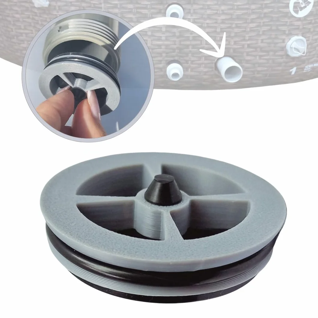 Valve Anti-Retour Clip pour Connexion A – Compatible Lay-Z-Spa, Bestway, Coleman SaluSpa – Pièce de Remplacement pour Spa AirJet – Installation Facile, Contrôle des Fuites
