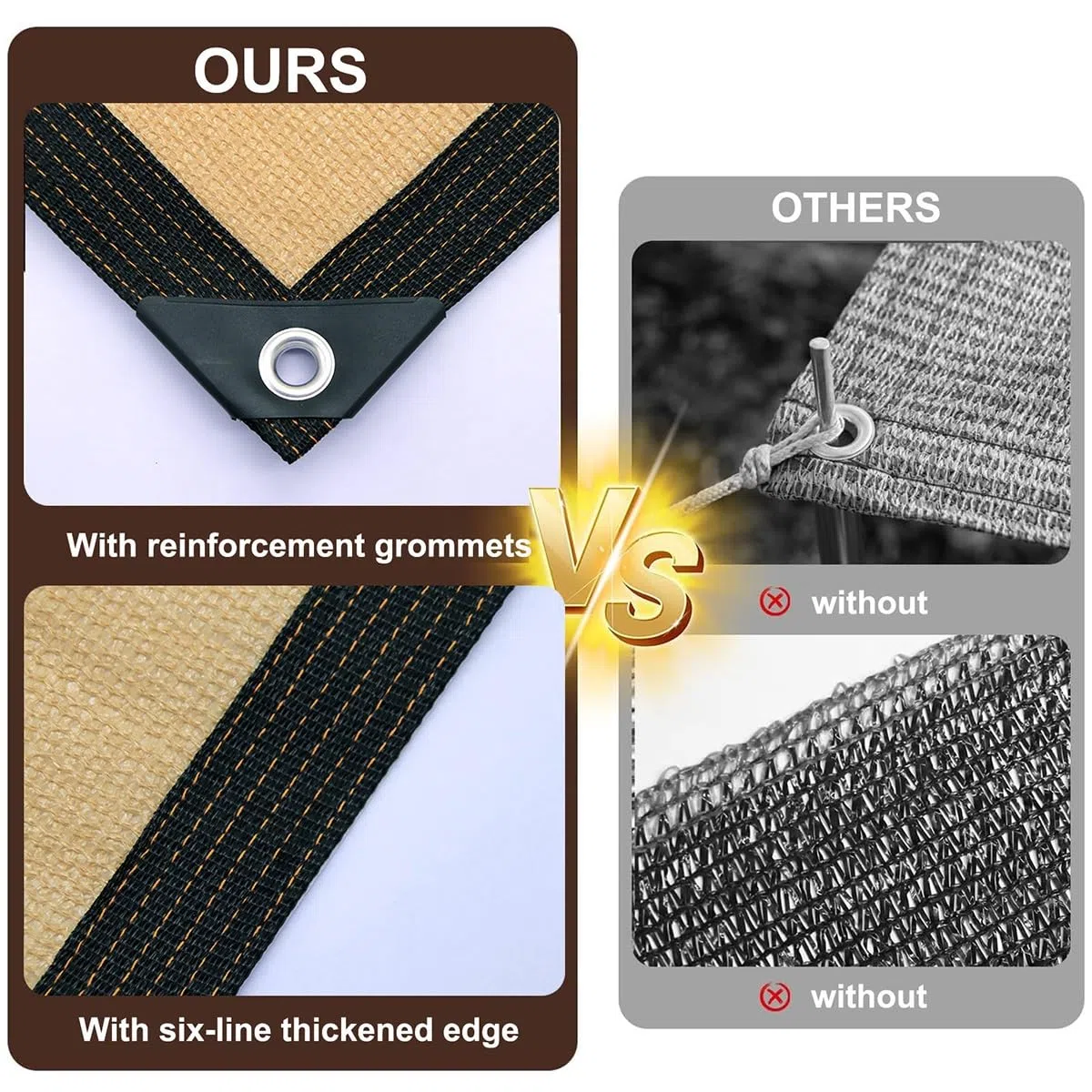 Voile d'ombrage en maille robuste résistant aux UV avec œillets, idéal pour jardin, terrasse, serre, niche pour chien, 1,5 x 14 m, solution de protection solaire pour l'extérieur