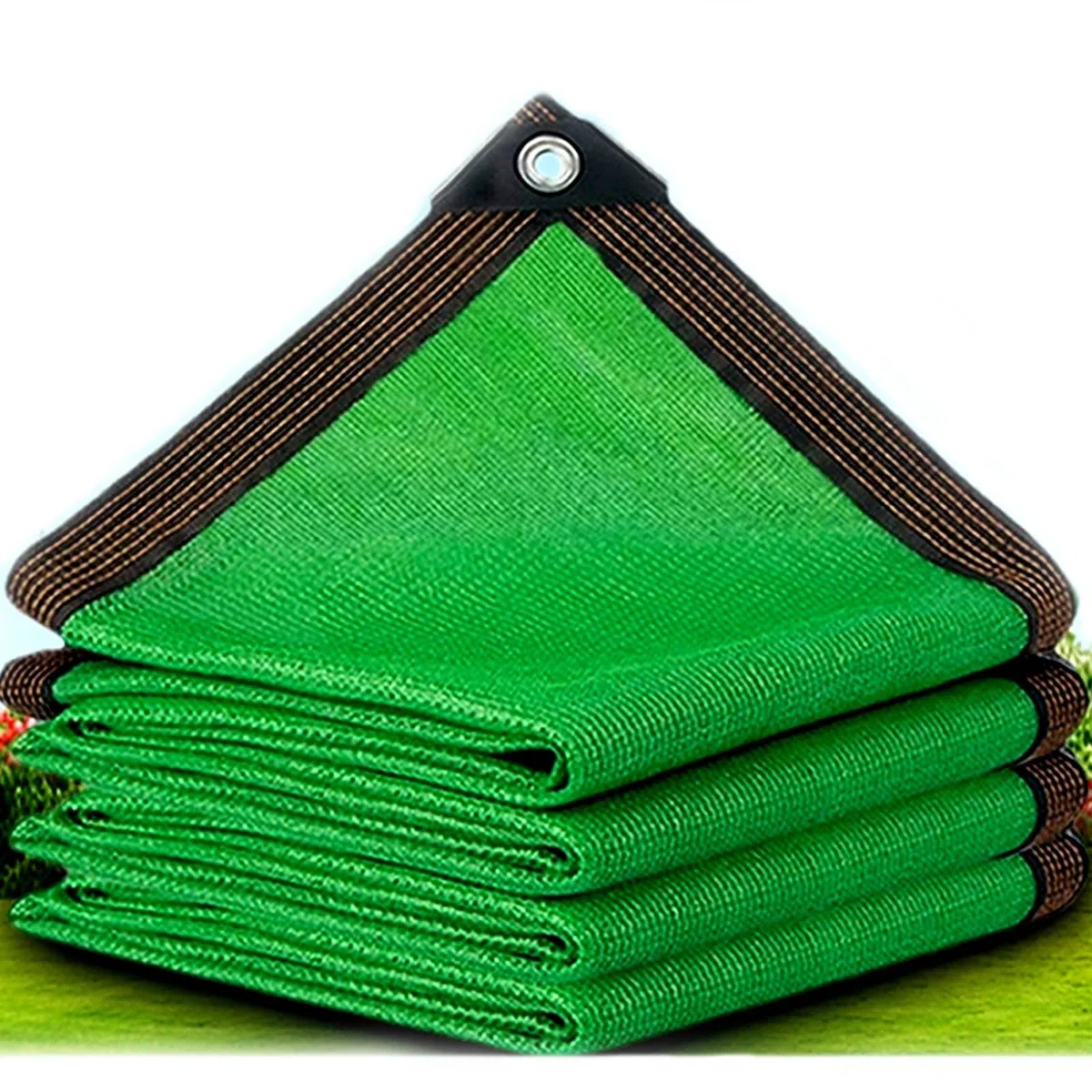 Tissu anti-UV robuste pour abri d'auto et terrasse - Filet d'ombrage perméable à l'eau avec œillets - 6 x 6 m - Pour animaux domestiques et véhicules