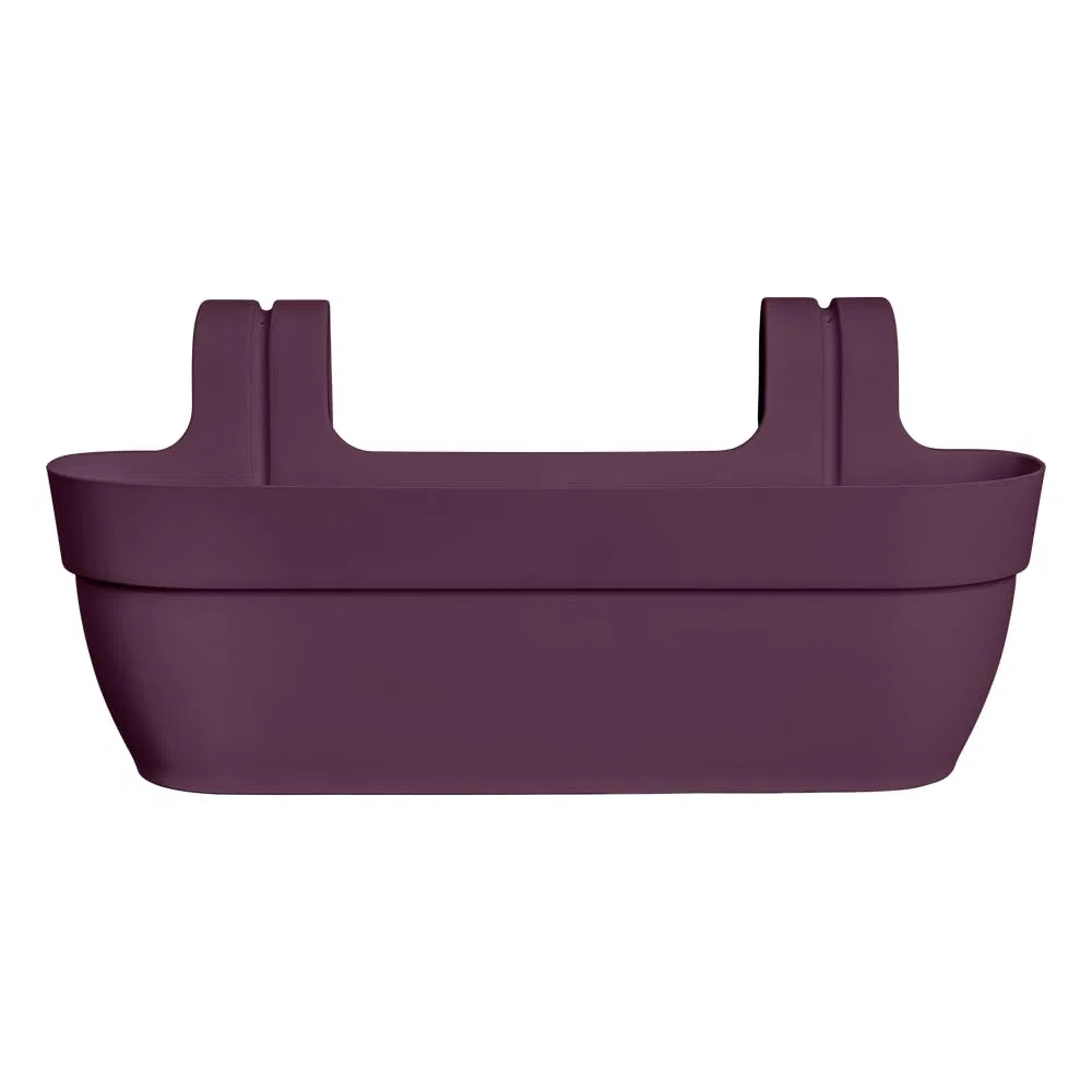 Elho Vibia Campana Easy Hanger XL 58 - Planteur pour Balcon & Extérieur - Plastique 100% Recyclé - L56 x B26.8 x H23.7 cm - Mauve Érable