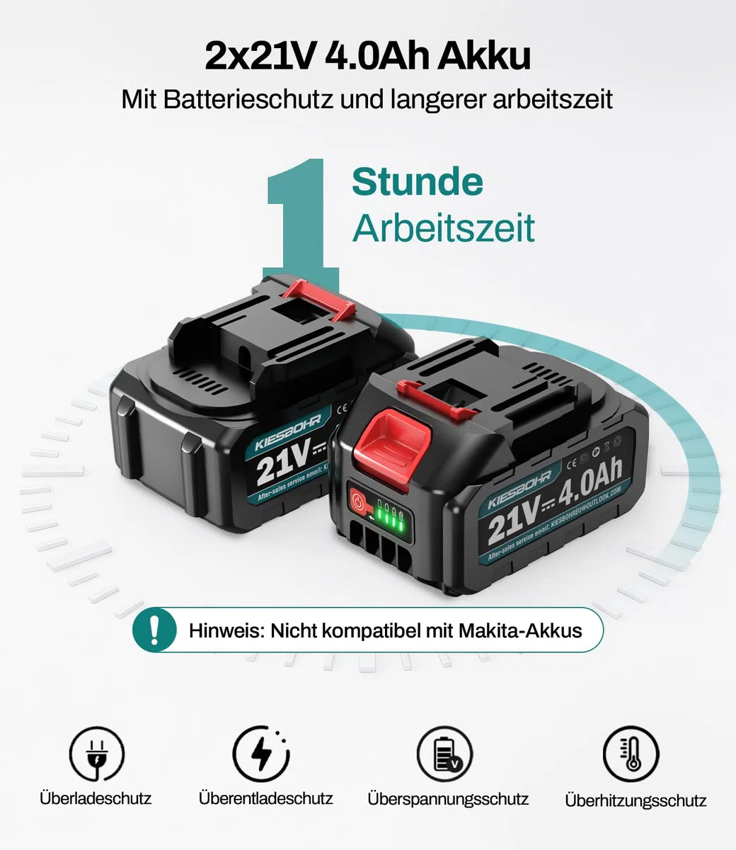 CST01 Élagueuse à batterie 2 en 1 15 cm 2 x 4000 mAh