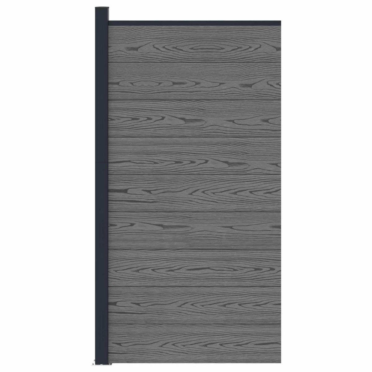 Panneau de clôture composite en WPC et aluminium gris pour jardin extérieur terrasse balcon, résistance aux intempéries, installation facile