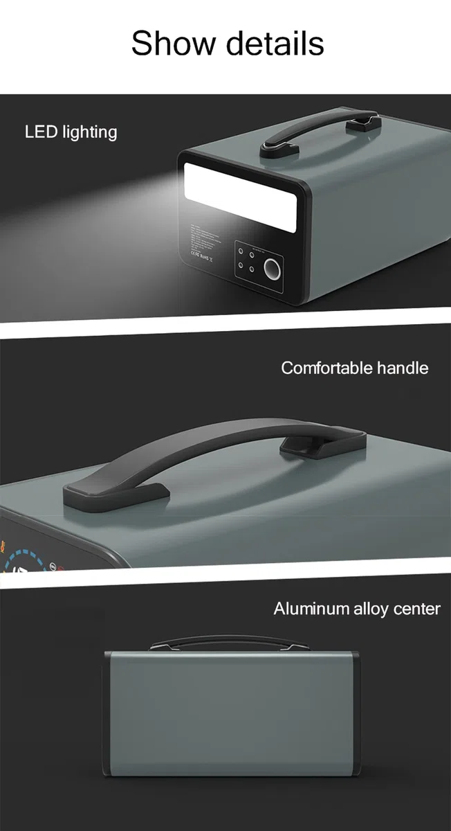 Centrale électrique Portable 500 W, générateur Solaire avec Prise Secteur et écran LCD, Batterie de Secours 500,24 Wh pour Camping, Aventure et urgences