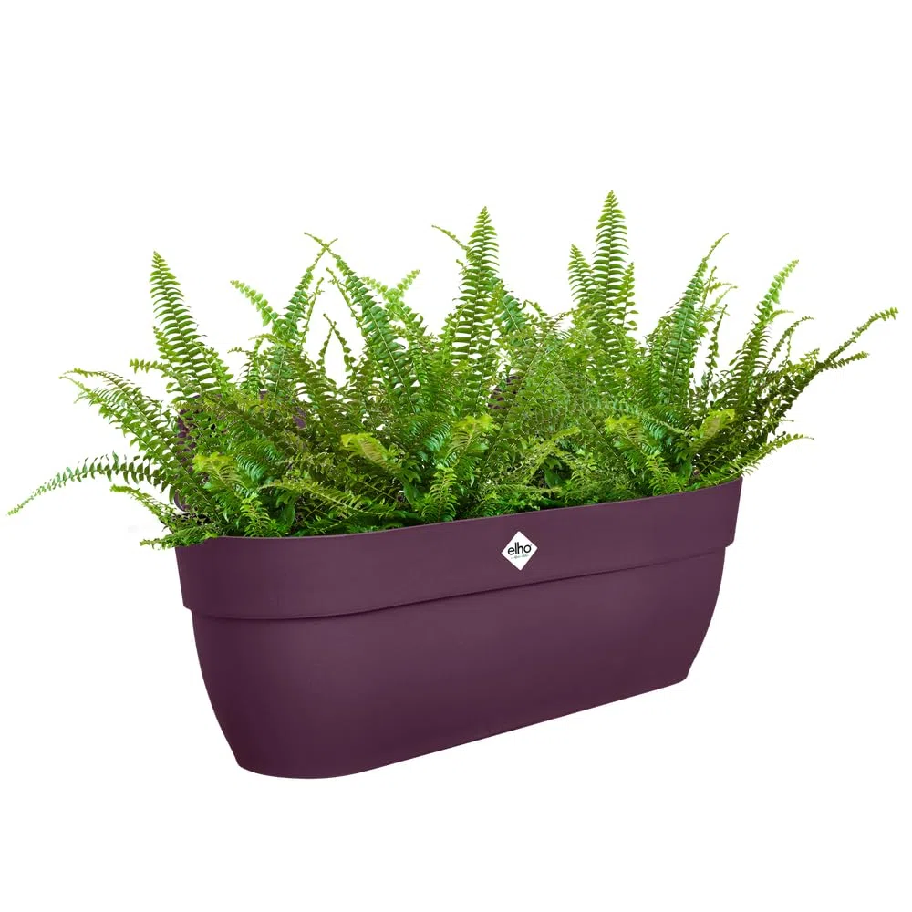 Elho Vibia Campana Easy Hanger XL 58 - Planteur pour Balcon & Extérieur - Plastique 100% Recyclé - L56 x B26.8 x H23.7 cm - Mauve Érable
