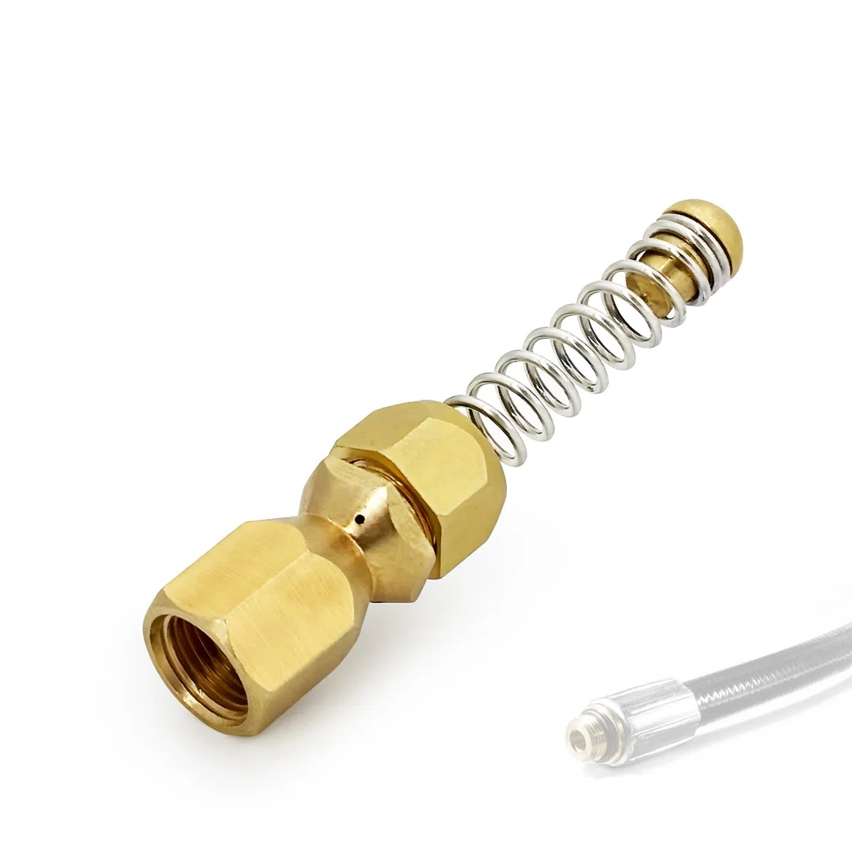 Buse de nettoyage de canalisations rotative pour Kärcher - Buse haute pression pour nettoyage de tuyaux, buse de nettoyeur haute pression pour Kränzle/Nilfisk, etc., buse spirale avec ressort, raccord